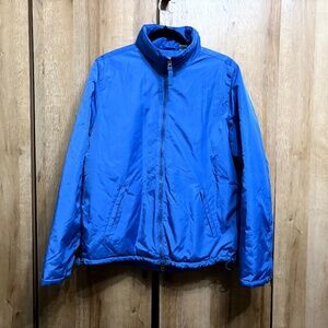 Vintage Abercrombie & Fitch Jacket Mens Large Blue Full Zip Nylon Pockets Y2K